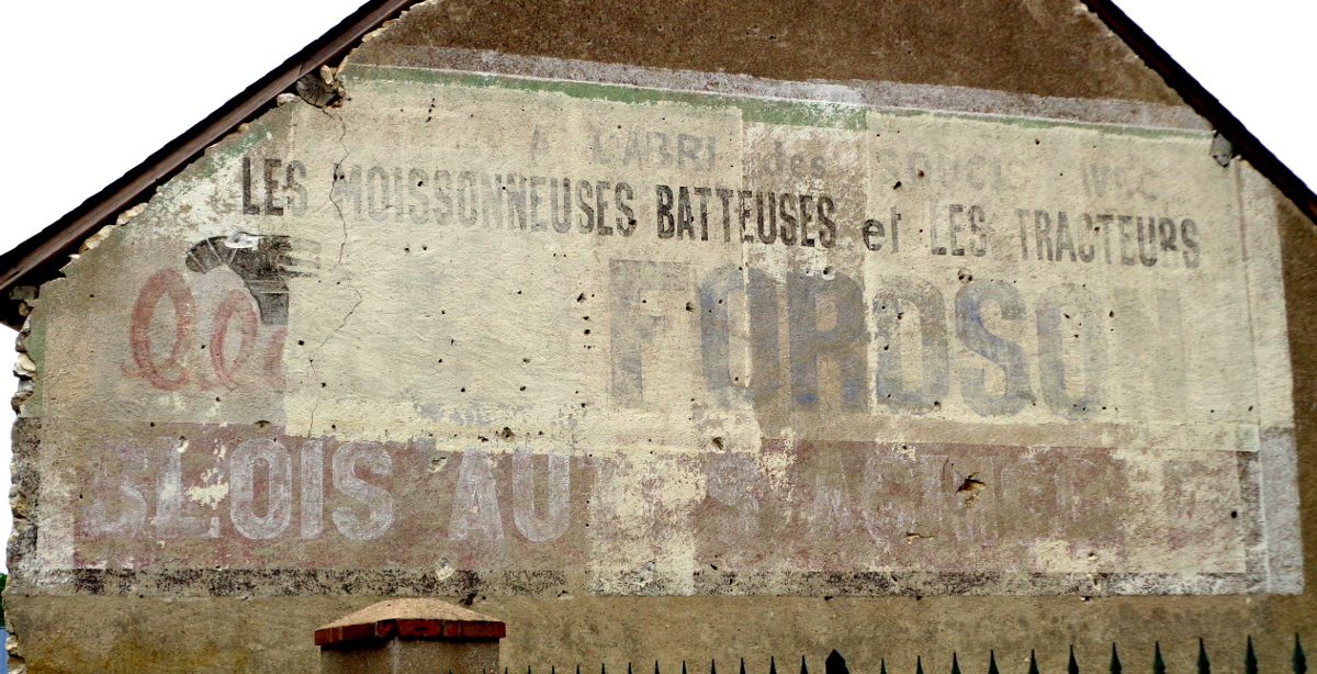ancienne publicite murale peinte fordson