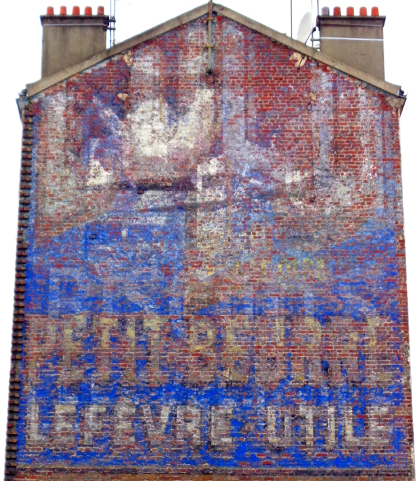 publicite murale peinte biscuits LU
